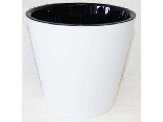 Горшок для цветов InGreen London D125мм, 1л, с дренажной вставкой белый